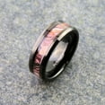 thumbnail image 4 of Metals Jewelry Tungsten Carbide 8mm Men's / Women's Adult Wedding Band Black Plated with Camouflage Inlay Ring Size 14, 4 of 6