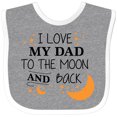 thumbnail image 3 of Inktastic I Love My Dad to the Moon and Back Boys or Girls Baby Bib, 3 of 4