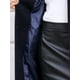 thumbnail image 5 of Abrigo de mujer de doble botonadura, con cuello alto, abrigo de invierno de longitud media con cinturón en azul profundo, 5 of 6