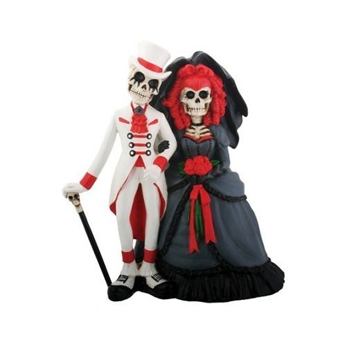 Skeleton Dod Gothic Wedding Couple Figurine Decoration Collectible