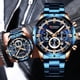 thumbnail image 2 of Reloj Curren para hombre, esfera azul, correa de acero inoxidable, fecha para hombre, relojes de negocios para hombre, relojes de pulsera impermeables de lujo para hombre Deng Xun unisex, 2 of 2