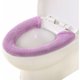 thumbnail image 1 of Asiento de inodoro Anillo de inodoro universal Altamente elástico Extraíble y lavable Sin decoloración Funda de asiento de inodoro cálida para el invierno, violeta, 1 of 5