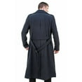 thumbnail image 2 of Gray Wool Coat Mens Grey Wool Coat Long Trench Coat Men Wool Overcoat Mens Trench Overcoat Wool Trench Coat Gray Trench Coat Gents Long Coat size XXXL, 2 of 5