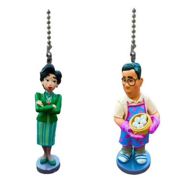 Turning Red Jin & Ming Lee Fan Lamp Light Pull Pvc Figure Figurine Mei Parents New