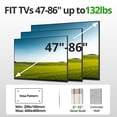 thumbnail image 3 of USX MOUNT Outdoor Full Motion TV Wall Bracket for 42-86" TVs up to 132 lbs, Fits 12"/16"/24" Studs, Tool-Free Tilt, Swivel, Extension, Max VESA 600 x 400mm, 3 of 7