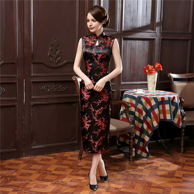 dress women party cheongsam Amazon.com: HEARTTOUCH Women's Jacquard Qipao Elegant Chinese Cheongsam Frog Buttons Midi Cocktail Party Dress for Wedding Opera S-2XL (Dark Blue,S,Small) : Clothing, Shoes & Jewelry
