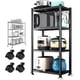 thumbnail image 1 of de Cocina Metálico 4 Niveles 4 Ruedas - Carrito Organizador de Metalico Multiuso, Estantería Acero Regulable, Ganchos Incluidos, Antideslizantes, para Oficina, Baño (4 Capas, Negro), 1 of 8