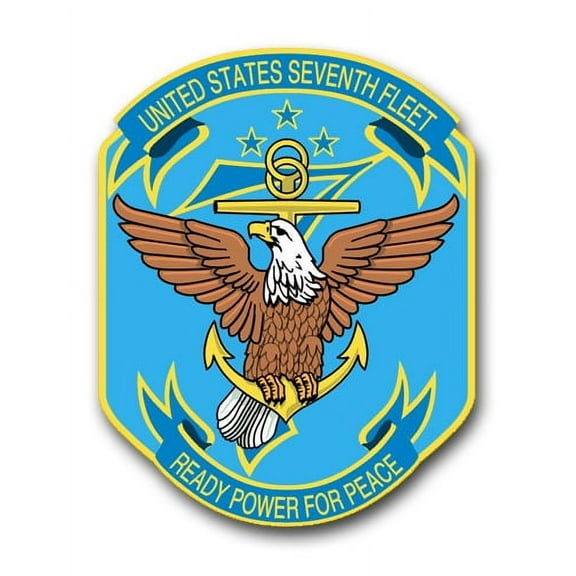 3.8 Inch Navy United States Seventh Fleet Vinyl Transfer Decal