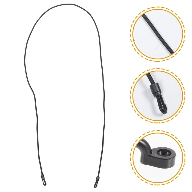 UPGRATOR Ropes For Boat 1 Set Round Black Bungee Cord with Simple Design for Water Sports