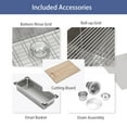 thumbnail image 5 of 33*21*9 Inch Farmhouse Undermount Single Bowl Sink, 18 Gauge Stainless Steel Apron Front Kitchen Sink with Cutting Board, Drain Basket and Dish Grid for Workstation and Kitchen, 5 of 7