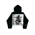 thumbnail image 3 of Conjunto de 2 piezas de sudadera con capucha y pantalón deportivo con cremallera de Tenthseries Y2K para mujer, estilo hip hop, gótico, con estampado de dibujos animados, sudadera, pantalón informal, 3 of 5