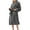 Gray, variant on Oksale Plush Towel Robe for Women Trendy Shawl Collar Bathrobe with Pockets Plus Size Comfy Long Sleeve Midi Robes with Belt Ultra Soft Warm Winter Loungewear Brown M