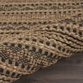 thumbnail image 2 of LR Home Ollie 9' x 12' Brown/Black Chevron Striped Braided Jute Indoor Area Rug, 2 of 9