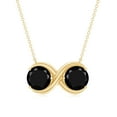 thumbnail image 2 of Rosec Jewels Natural Black Spinel Infinity Necklace for Women - Toi Et Moi Necklace - AAA Grade - Ready to Gift with Jewelry Box, 14K Yellow Gold, 2 of 8
