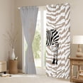thumbnail image 3 of Feelyou Fashion Zebra Print Curtains Pack of 2 (42x84 Each), Cartoon Wildlife Animal Curtains Blackout, Teens Kids Boys Girls Bedroom Curtains, Window Curtains Decor, 3 of 6