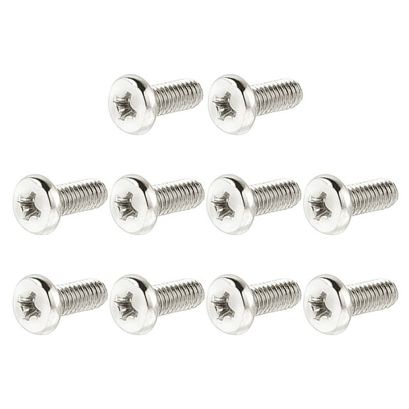 10 Pieces M4 x 10mm TV Mount Screws, Computer TV LCD Monitor Stand Bracket Mounting Screws, Stainless Steel, Silver Tone