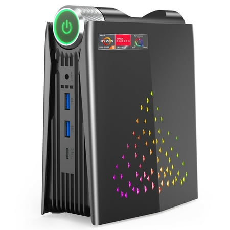 NIPOGI S3A Mini PC with AMD Ryzen 7 5700U, 32GB RAM, 512GB SSD, Windows 11 PRO