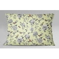 thumbnail image 3 of S4Sassy 2 Pcs Pale Yellow Cotton Poplin Bird & Floral Print Sham Cushion Cover Pillow Case-20 x 28 Inches, 3 of 5