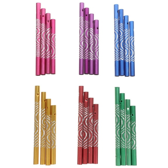 Raindrops  24 Pcs DIY Wind Chime Material Kit Flip-flop Router Chimes Outdoor Replacement