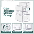 thumbnail image 5 of Sorbus Large Clear Stackable Makeup Storage Drawers, 2-Pack Plastic Pull-Out Organizer Bins, 5 of 7