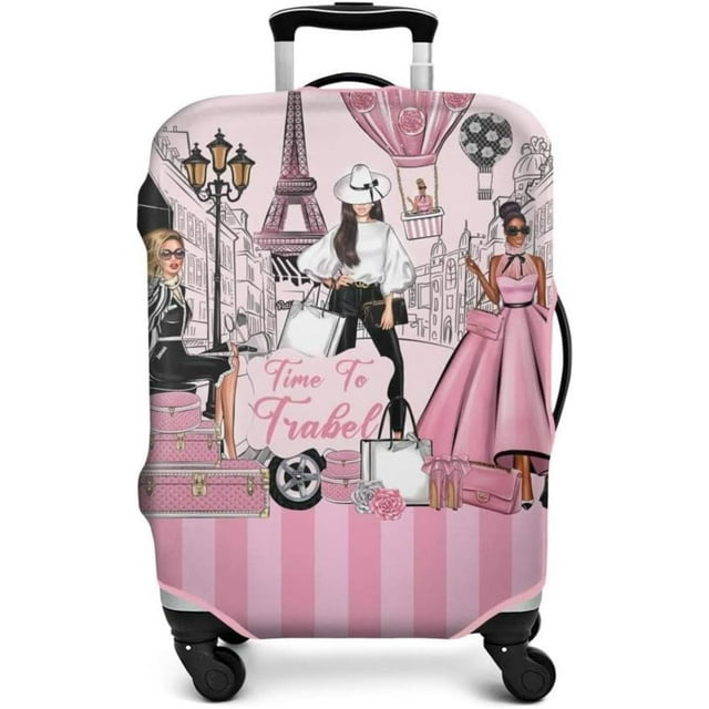 Housse de Valise de Voyage Housse de Protection pour Valise Convient aux Roues de Valise de 18 à 32 Pouces Housse à Motifs pour Articles Liés au Voyage Housse de Valise Florale Housse de Valise Élastique Housse de Valise Anti-Rayures Ensemble de Trois Pièces