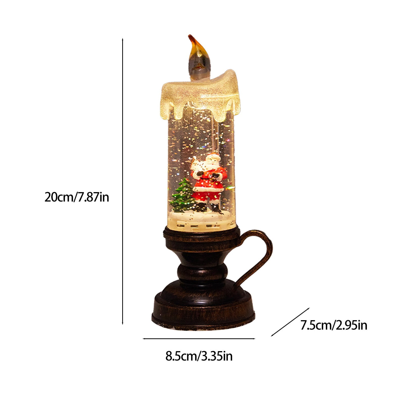 Nilvkv Christmas Lights, 2PC Christmas Snowman Lamp Snow Lantern Candle Snow Candles Flameless Oil Lamp Night Light(110ml), Christmas Decorations