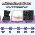 thumbnail image 4 of ZHZFKQ 2026 New Outdoor Faucet Covers for Winter,13" W X 25" H Outside Yard Hydrant Protector Socks Winter,Insulated Hose Bib Protector Cover,Spigot Pipe Cover Freeze Protection - Black, 4 of 7