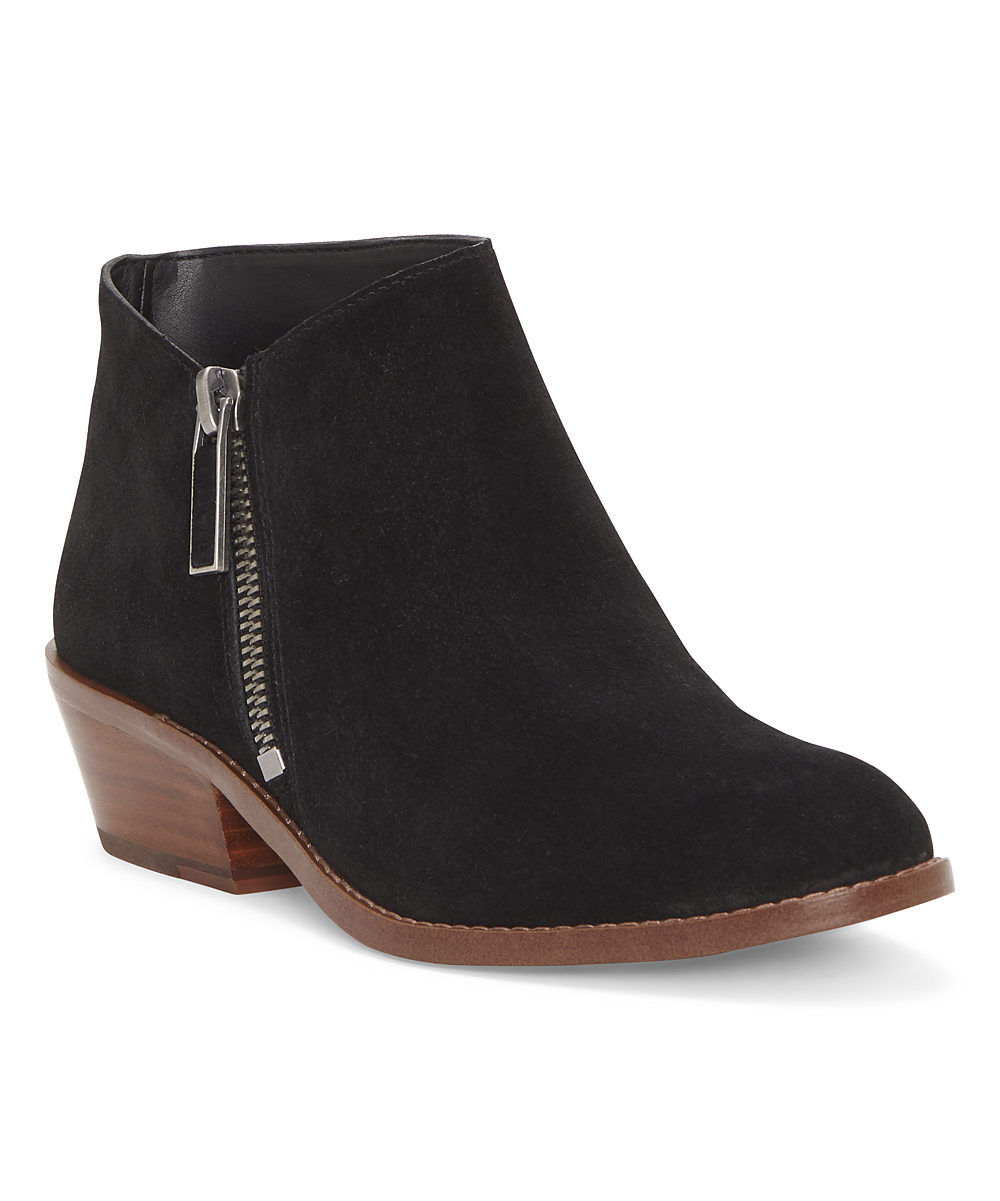 1.State Rosita Leather Boot Black Nubuck Suede Low Cut Designer Ankle Bootie (10, Black) - image 1 of 5