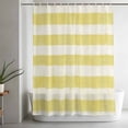 thumbnail image 5 of Shower Curtains for Bathroom-72"x72",Farmhouse Yellow Linen Stripes Waterproof Bath Curtain Grommet Shower Curtain Set with Hooks, 5 of 9