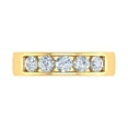 thumbnail image 3 of 1 Carat (ctw) 5-Stone Channel Set Diamond Wedding Band Ring in 14K Yellow Gold (Ring Size 9), 3 of 6