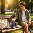 thumbnail image 6 of Bladeless Mini Desk Fan, Adjustable Angle Personal Table Cooling Fan, USB Powered Circulation Fan, LED Ambient Light Desktop Fan, Small Air Cooler, Compact Transparent Frame Tabletop Fan, 6 of 6
