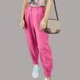 thumbnail image 2 of Inleife Womens Pants Women's Summer High Waisted Pants Casual Ankle Length Work Office Trouser With Pockets, 2 of 8
