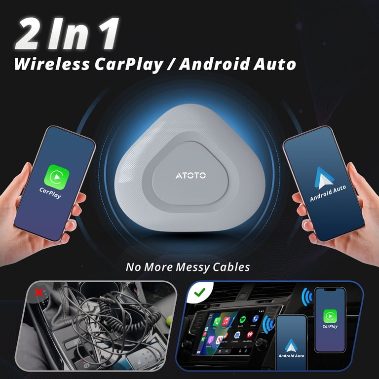 ATOTO CarPlay Ai Box Smart AI Box Adapter,Wireless Android Auto