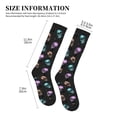 thumbnail image 4 of Pofeuu purple cyan brown Skull Print Compression Socks for Women & Men Circulation - Best Support for Nurses,Running,Athletic,Sports, 4 of 7