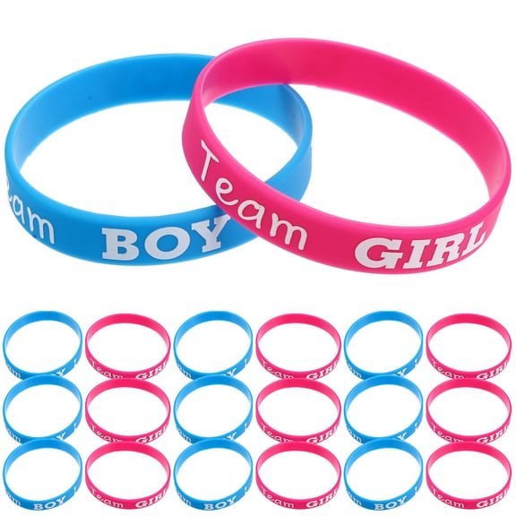 ULTNICE Gender Reveal Assorted Color Bracelets for All Age Groups 20Pcs