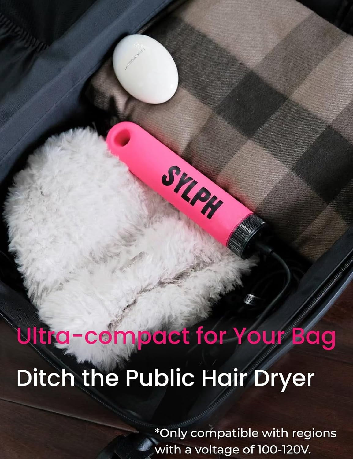 Hair Dryer, 0.55 lbs Ultra Light & Portable for Travel, 110,000 RPM High-Speed Fast Drying, 200 Million Ions for Salon-Style, Powerful & Versatile Mini Hair Dryer for Home, Hotel, Gym, RV Use