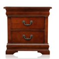 thumbnail image 2 of Bowery Hill Solid Wood 2-Drawer Nightstand in Brown Cherry Finish, 2 of 7