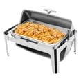 thumbnail image 1 of Poggyyi Plat Anti-Frottement à Dessus Roulé de 9,5 Qt, Ensemble de Buffet Rectangulaire, Ensemble de Serveur Anti-Frottement à Couvercle Rabattable, Réchaud à Aliments de Type Coquille pour Fêtes, Buffets, Hôtels, Restaurants pour Garder les Aliments Chauds (1 Compartiment), 1 of 4