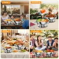 thumbnail image 7 of Ataucjin 4 Pack Chafing Dishes for Buffet with Lid,5QT Round Stainless Steel Chafer and Food Warmers with Food & Water Pan, Lid, Frame, Fuel Holder for Catering, Parties, Events, Wedding, Camping, 7 of 7