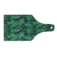 thumbnail image 2 of Leaf Cutting Board, Watercolored Old Design Print of Palm Tropic Exotic Forest Leaves, Decorative Tempered Glass Cutting and Serving Board, Wine Bottle Shape, Forest Green Dark Green, by Ambesonne, 2 of 5