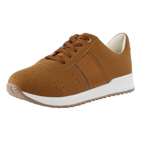 

Youmylove Women Sneakers Female Sports Shoes Autumn Winter Fashion Comfortable Round Toe Flat Solid Color Breathable Lace Up Footwear
