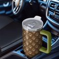 thumbnail image 6 of OBREWU Paw Prints Tumbler with Handle and Lid,Paw Prints 40oz Double Wall Vacuum Insulated Tumbler,Cups Gift for Women and Men, 6 of 7