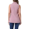 thumbnail image 4 of INSPIRE CHIC Women's Denim Vest Sleeveless Button Down Mid Length Casual Jean Vest XL Pink, 4 of 7
