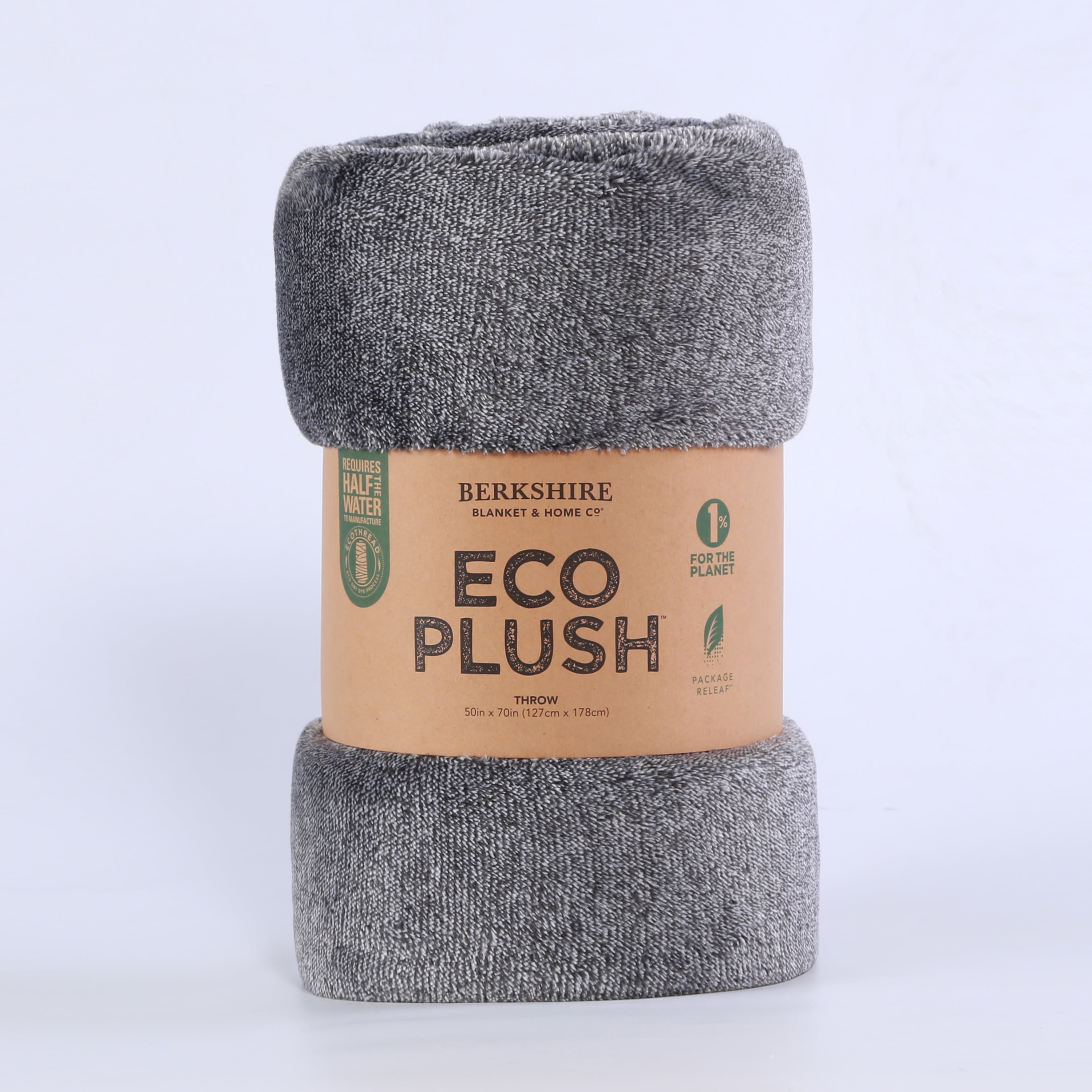 Berkshire Blanket & Home Co Eco Plush Throw 50” x 70” Gray