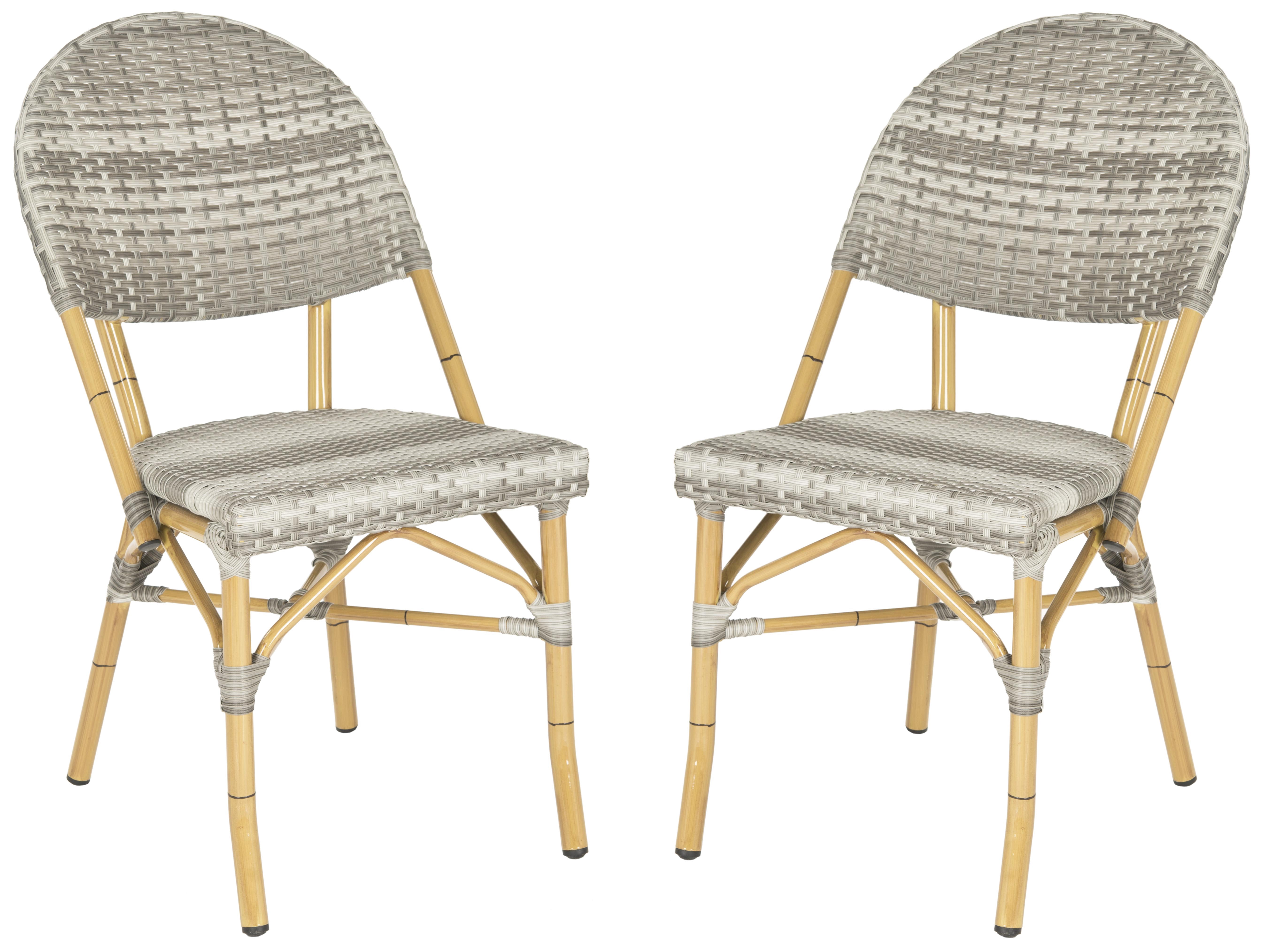 Safavieh Barrow Outdoor Patio Stacking Chair, Set of 2 - Grey