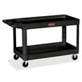 thumbnail image 3 of Rubbermaid Commercial Service/Utility Cart, Two-Shelf, 24w x 40d x 31.25h, Black -RCP9T6700BLA, 3 of 5