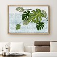 thumbnail image 2 of PixonSign Framed Canvas Print Wall Art Green and Yellow Monstera Leaves Nature Plants Photography Modern Art Contemporary Colorful Multicolor Ultra for Living Room, Bedroom, Office - 24"x36" Natural, 2 of 5