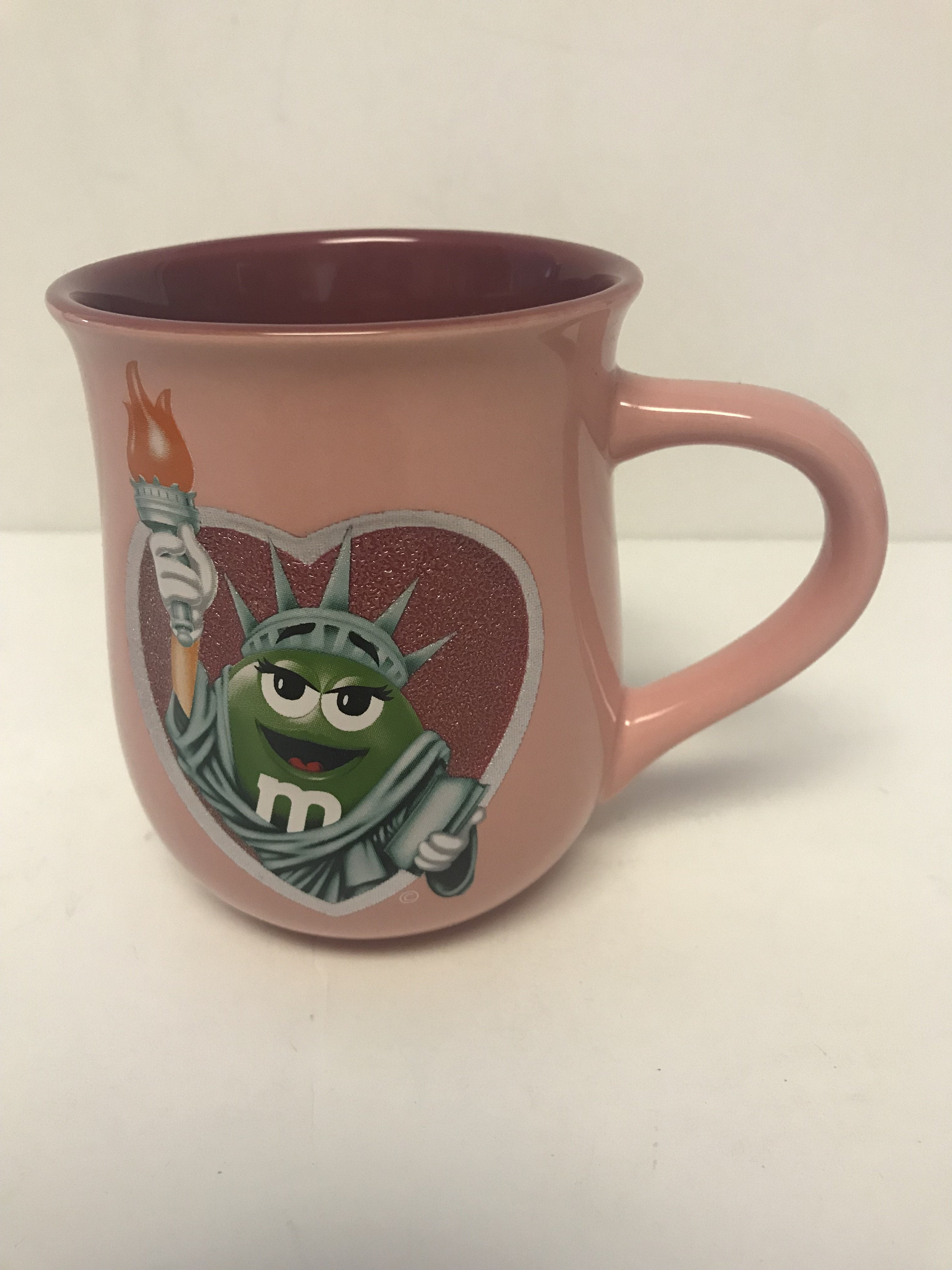 M Amp M S World New York Liberty Amp Chocolate Pink Glitter Ceramic Coffee Mug New Walmart Com