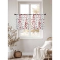 thumbnail image 3 of Red Grey Botanical Sheer Curtains 45 Inch Length 2 Panels Set, Spring Floral Summer Farmhouse Voile Window Treatment Rod Pocket Small Kitchen Curtains Drapes for Bedroom 52"x45"x2, 3 of 7