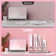 thumbnail image 6 of INTIGE Metal Office Desk File Holder with 4 Vertical Compartments, Desktop Magazine File Holder, Pink, 6 of 6